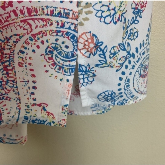 Foxcroft Multicolor Paisley Button Down Shirt - Picture 6 of 7